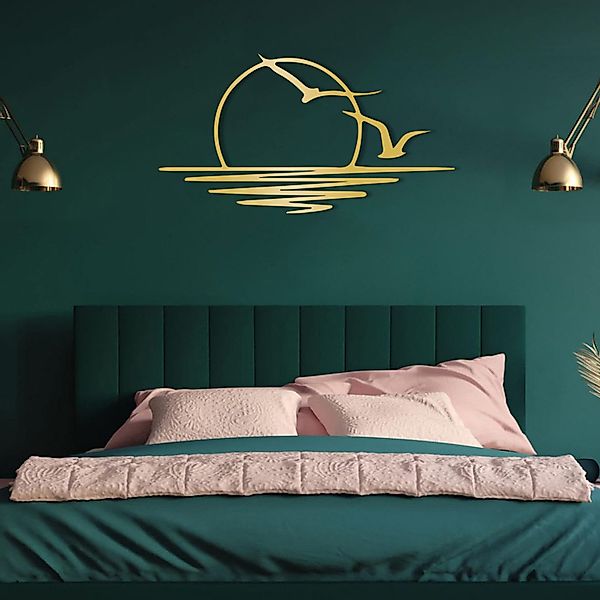 Jumpeak Wanddekoobjekt Sonne und Möwe Metall günstig online kaufen