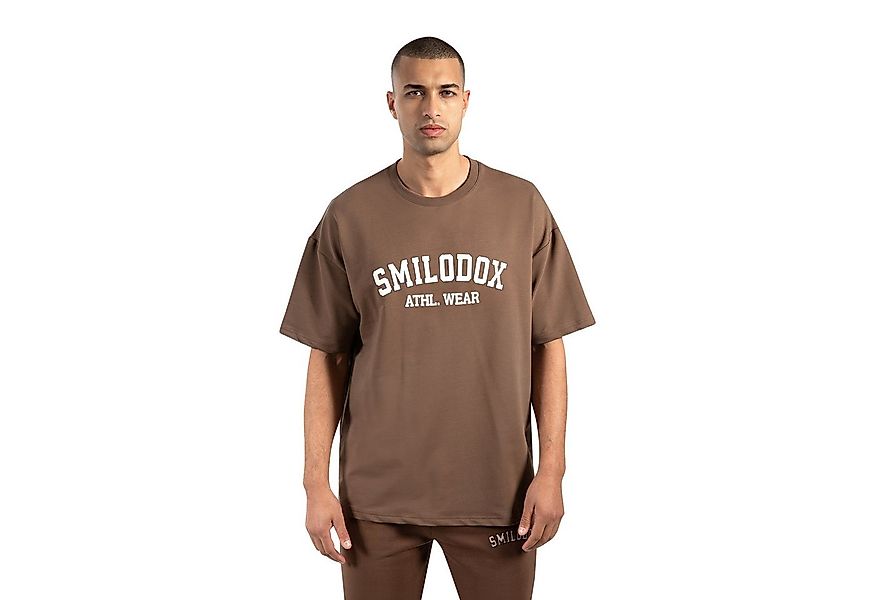 Smilodox T-Shirt Kayson, Locker geschnittenes Oversize Shirt mit Retro Fron günstig online kaufen