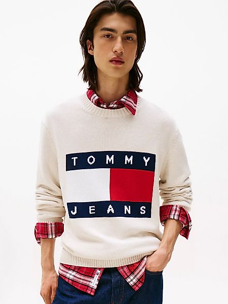 Tommy Jeans Strickpullover TJM MELANGE FLAG günstig online kaufen