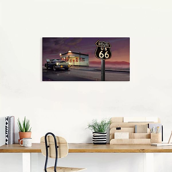 Artland Wandbild »Route 66«, Bilder von Amerika, (1 St.), als Leinwandbild günstig online kaufen