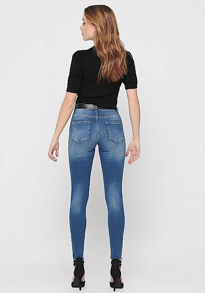 Only Blush Life Mid Waist Ankle Raw Rea1303 Jeans XL Dark Blue Denim günstig online kaufen