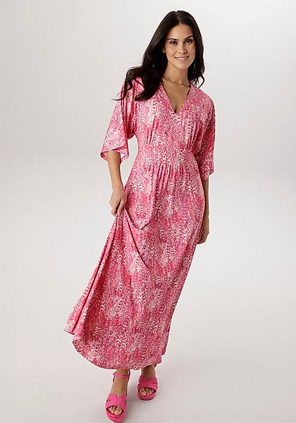 Aniston SELECTED Maxikleid mit weiten, 3/4-langen Ärmeln - NEUE KOLLEKTION günstig online kaufen