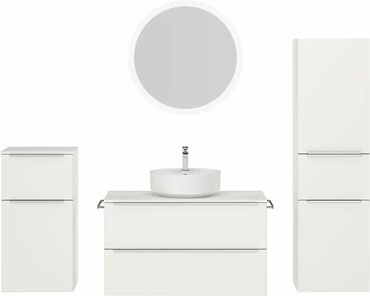nobilia Badmöbel-Set "Alvene" vormontiert, mit Soft-Close, 4 Stk. tlg. günstig online kaufen