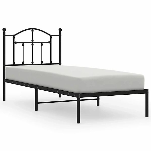 vidaXL Bettgestell mit Kopfteil Metall Schwarz 90x200 cm Modell 61846347 günstig online kaufen