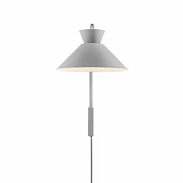 Wandlampe Dial mit Stecker, grau günstig online kaufen