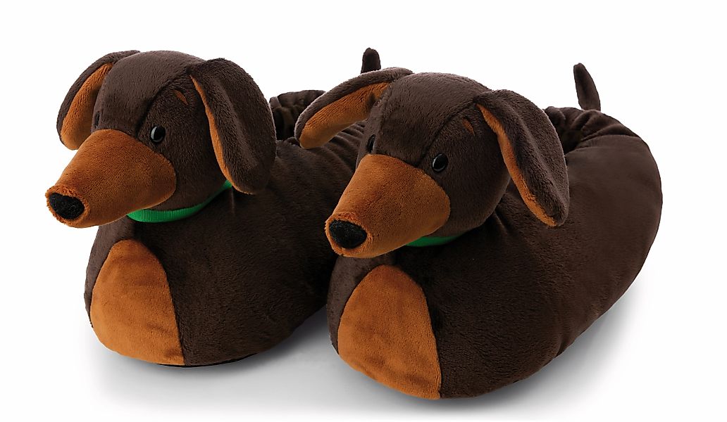 Nici Plüsch Hausschuhe "Nici Green Dackel", Motiv Hausschuh für Liebhaber günstig online kaufen
