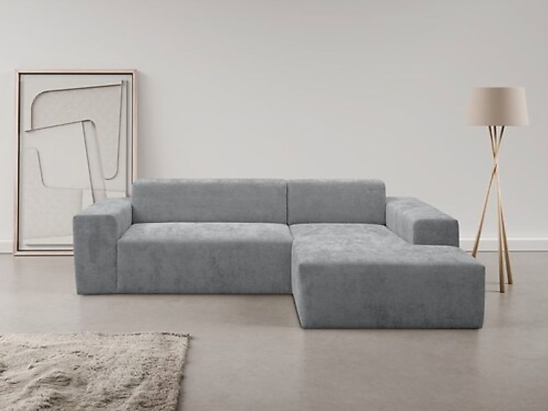 WERK2 Ecksofa »Zeus-L modern & zeitlos, Breite 253 cm, bequemes Sofa« Curvy günstig online kaufen