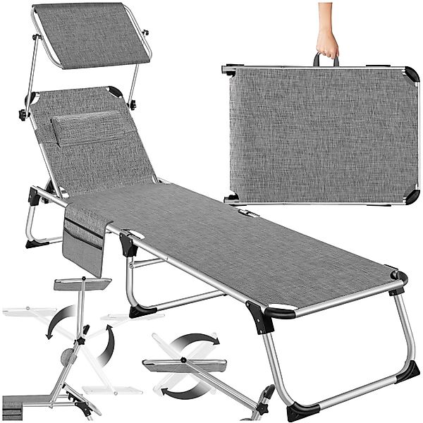 tectake Gartenliege Sonnenliege, 1 St., Klappbare, günstig online kaufen