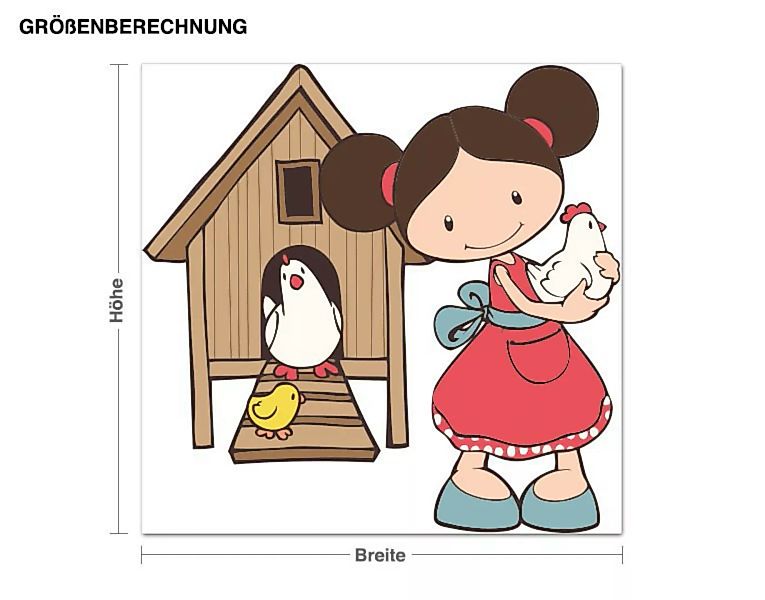 Wandtattoo Kinderzimmer NICI - Minisophie mit Huhn günstig online kaufen