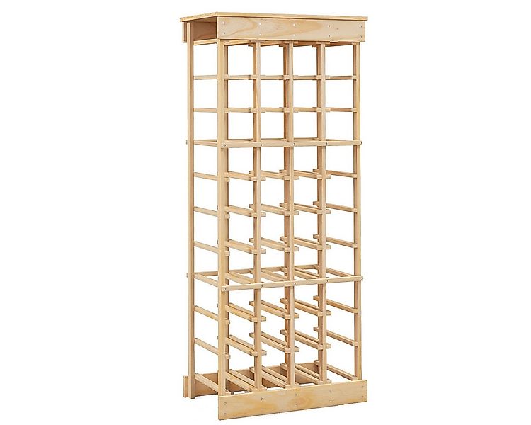 COSTWAY Weinregal, stehend, Massivholz, für 40 Flaschen, 46,5x27,5x113cm günstig online kaufen