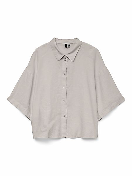 Vero Moda Hemdbluse "VMLINN LINEN 2/4 SHORT SHIRT WVN NOOS" günstig online kaufen
