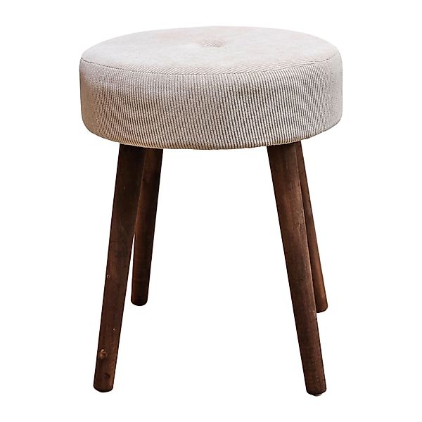 Meinposten Polsterhocker Hocker Fußhocker Cord Holzbeine günstig online kaufen