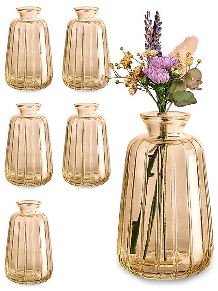 Praknu Tischvase 6 Vintage Glas Minivasen günstig online kaufen