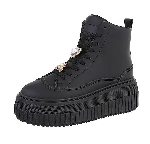 Ital-Design Damen Schnürschuhe Freizeit Schnürstiefelette (87451790) Keilab günstig online kaufen