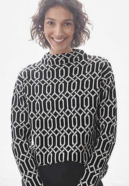 STREET ONE Strickpullover mit grafischem Muster günstig online kaufen