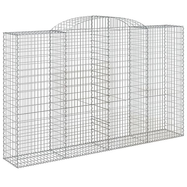 vidaXL Gabionen mit Hochbogen 7 Stk 300x50x180/200cm Eisen 1669237 günstig online kaufen