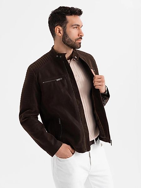 OMBRE Bikerjacke Bikerjacke aus Öko-Lederjacke günstig online kaufen