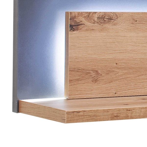 Wandregal in Eichefarben und Anthrazit modern günstig online kaufen