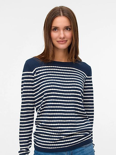 Vero Moda Rundhalspullover "VMCARE STRUCTURE LS O-NECK BLOU NOOS", mit Stru günstig online kaufen