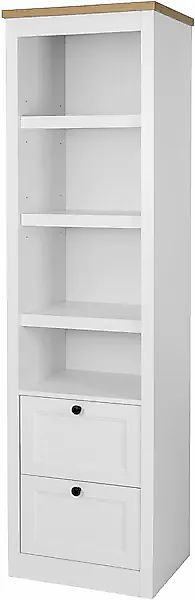 OTTO home Vitrine »Rigny« aus MDF, mit Holz-Zierleiste, schwarzem Metallgri günstig online kaufen