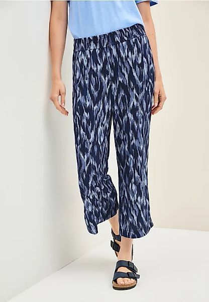 Gemusterte Wide Leg Hose günstig online kaufen