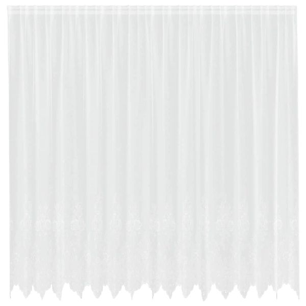 vidaXL Spitzenvorhang mit Vorhängen Weiß 400x240cm Polyester 4107912 günstig online kaufen