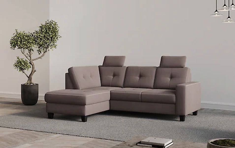 Places of Style Ecksofa »Varese«, Kreuznaht in beige günstig online kaufen