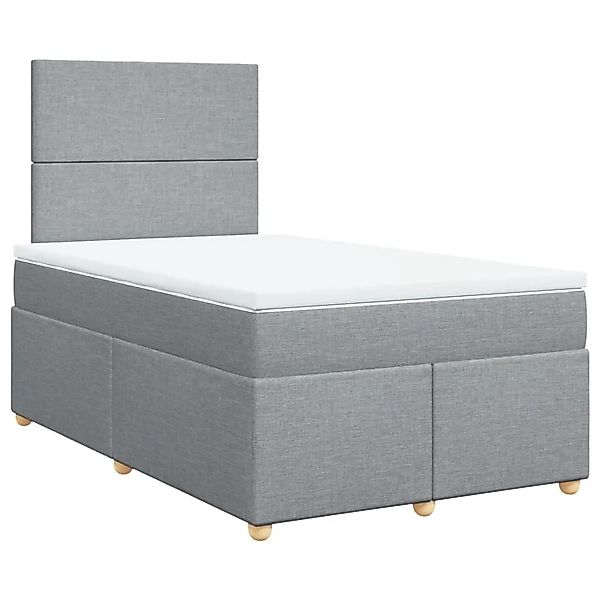 vidaXL Boxspringbett mit Matratze Hellgrau 120x190 cm Stoff 3293512 günstig online kaufen