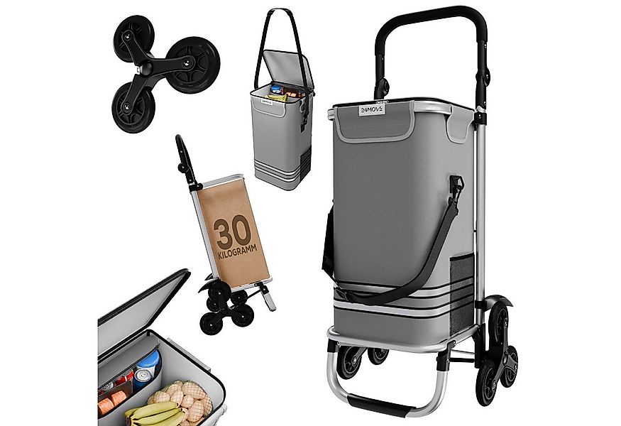 24Move Einkaufstrolley Einkaufstrolley mit 55L, 3in1 Sackkarre und Tasche, günstig online kaufen