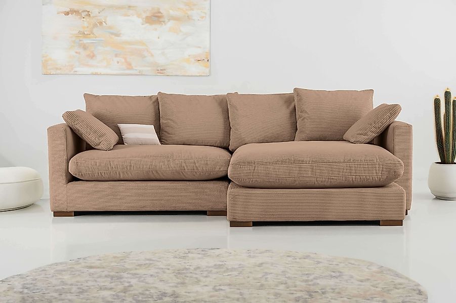 Home affaire Ecksofa "Coray" Breite 266 cm, extra weich und kuschelig, mit günstig online kaufen