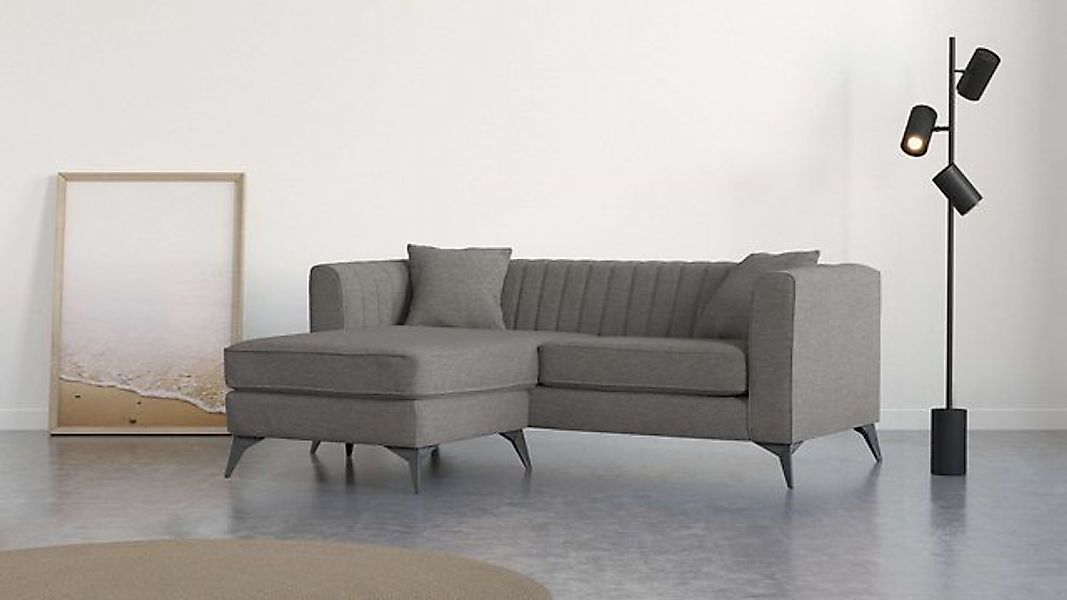 Places of Style Ecksofa MATTHEW L-Form ideal für kleine Räume, Maße B/T/H: günstig online kaufen