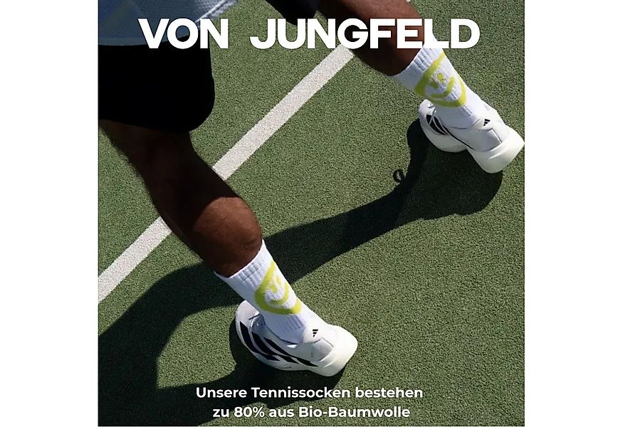 von Jungfeld Tennissocken Smiley Matcha Crew-Socken Baumwoll-Mischung 35-46 günstig online kaufen