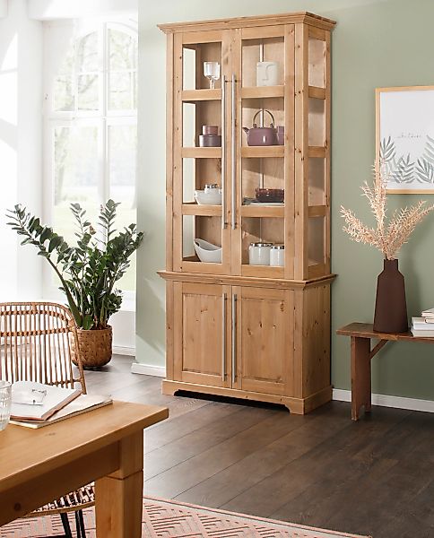 OTTO home Vitrine "Meliss" aus massiver Kiefer, FSC zertifiziert, Breite 94 günstig online kaufen