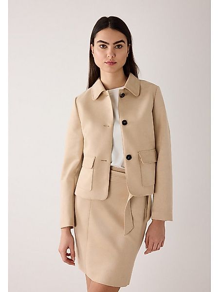 MORE&MORE Kurzblazer softer, kurzer Blazer, Lederimitat günstig online kaufen