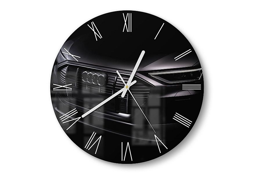 DEQORI Wanduhr 'Audi Frontalaufnahme' (Glas Glasuhr modern Wand Uhr Design günstig online kaufen