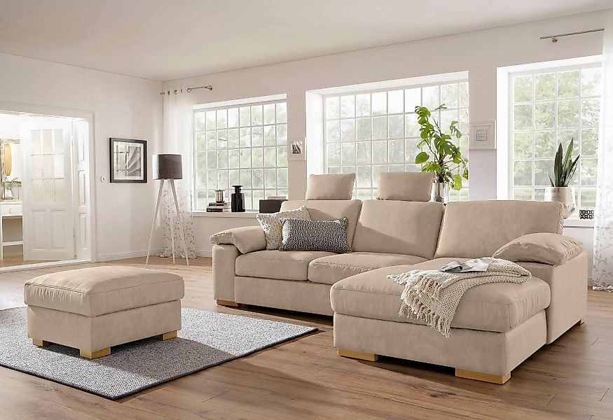 Home affaire Ecksofa "Ventura L-Form", wahlweise mit Bettfunktion und Bettf günstig online kaufen