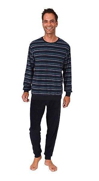 Normann Pyjama Normann Herren Frottee Schlafanzug Streifenoptik - auch in Ü günstig online kaufen