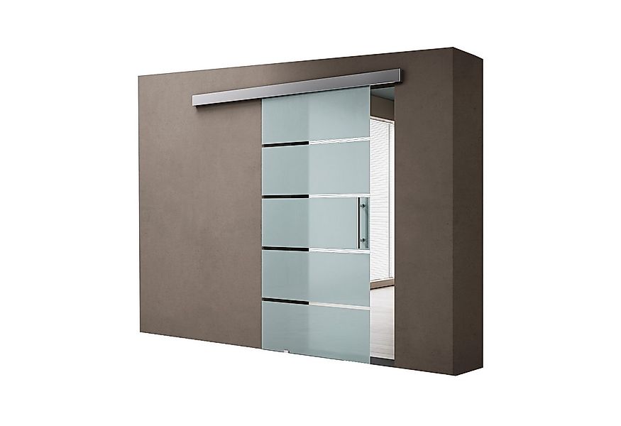 doporro Glasschiebetür komplettset Zimmertür Schwebetüren H:205/215cm 8mm E günstig online kaufen