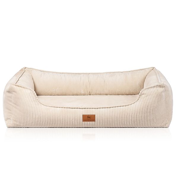 Knuffelwuff Hundebett Nunavut Orthopädisch Cord XL 105 x 75cm Beige günstig online kaufen