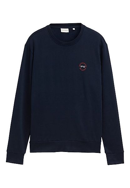 TOM TAILOR Sweatshirt Sweatshirt Pullover ohne Kapuze (1-tlg) günstig online kaufen