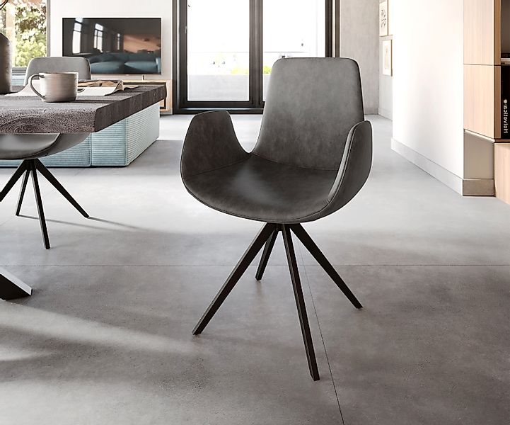 DELIFE Polsterstuhl Ilia-Flex, mit Armlehnen Kreuzgestell günstig online kaufen