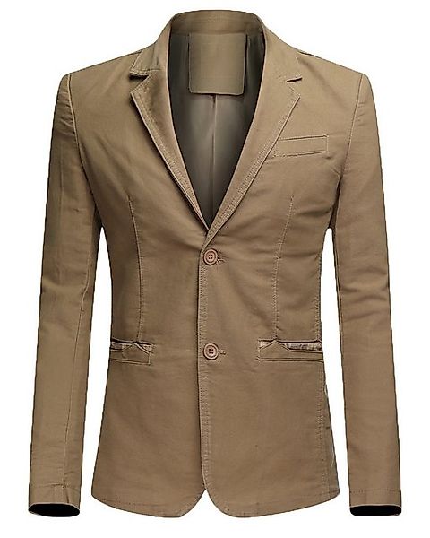 Allthemen Sakko Herren Baumwolle Jackett Sportlich Slim Fit Freizeit Blazer günstig online kaufen