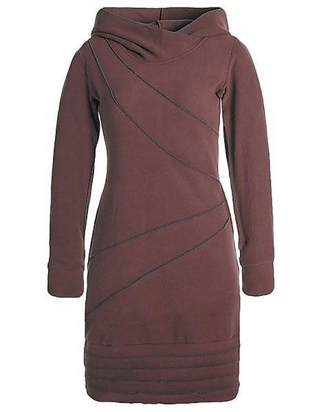 Vishes Midikleid Patchwork Hoodie Eco Fleecekleid mit Daumenlöchern Hippie, günstig online kaufen