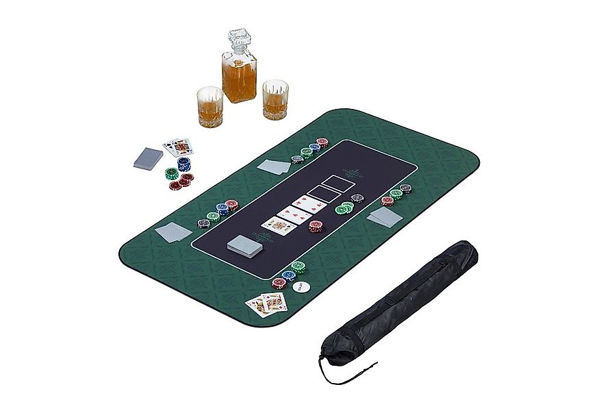 relaxdays Spieltisch Pokermatte 120x60, grün günstig online kaufen