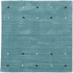 carpetfine Wollteppich "Gabbeh-Uni" quadratisch 15 mm Höhe reine Wolle, han günstig online kaufen