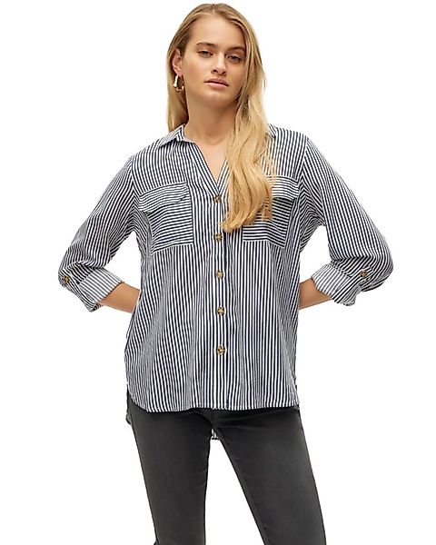 Vero Moda Langarmbluse gestreift mit Umschlagärmeln zeitlos & stilvoll günstig online kaufen
