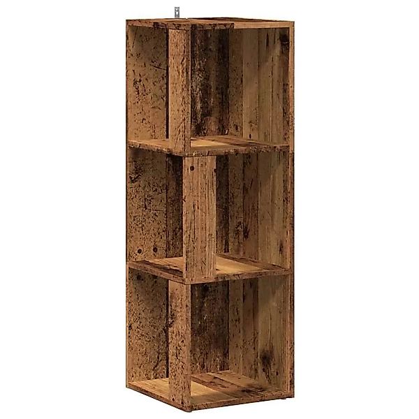 vidaXL Eckregal Altholz-Optik 33x33x100 cm Holzwerkstoff 856720 günstig online kaufen
