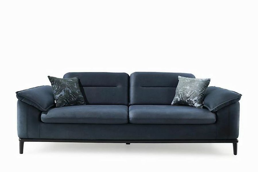 Xlmoebel Sofa Moderne Zweisitzer-Couch mit blau-grauem Polster - 2-teiliges günstig online kaufen