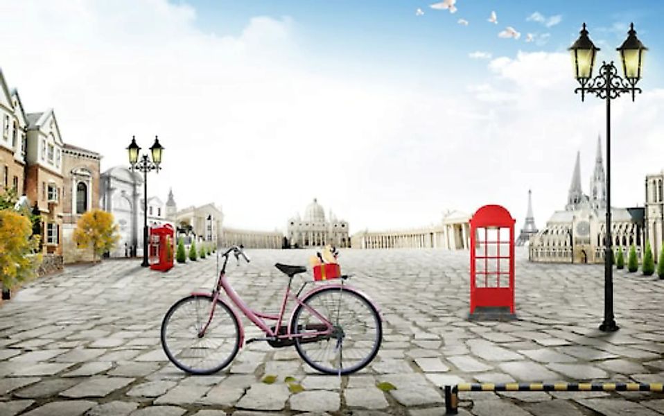 Papermoon Fototapete »Stadt, Fahrrad« günstig online kaufen