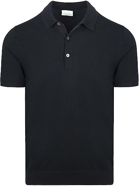 Profuomo Knitted Poloshirt Navy - Größe M günstig online kaufen